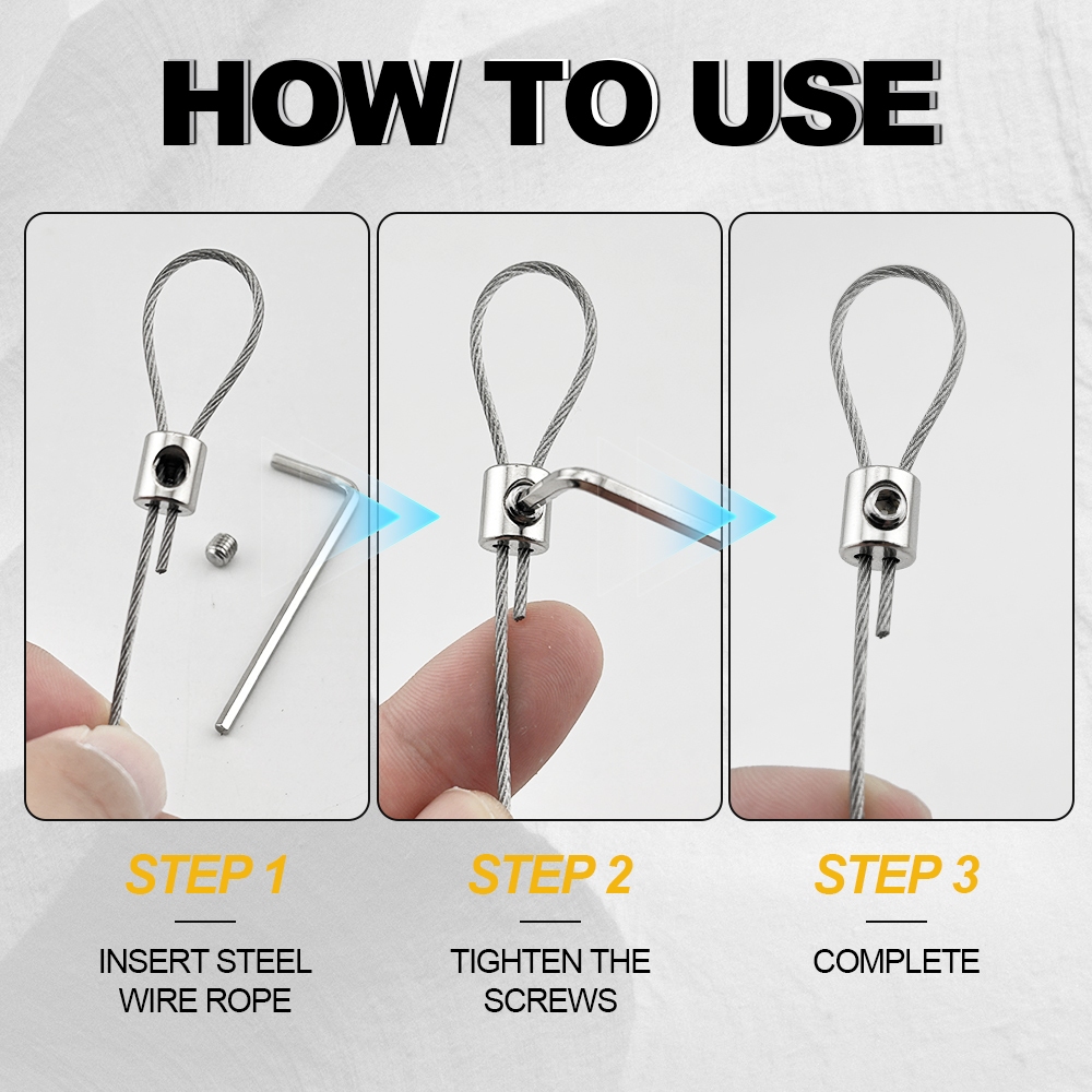 5-20 Chiếc 1-2 Mm Dây Thép Kẹp Có Thể Điều Chỉnh Treo Dây Kẹp Đôi Lỗ Chủ Đề Locker Cáp Sửa Khóa Phụ Kiện