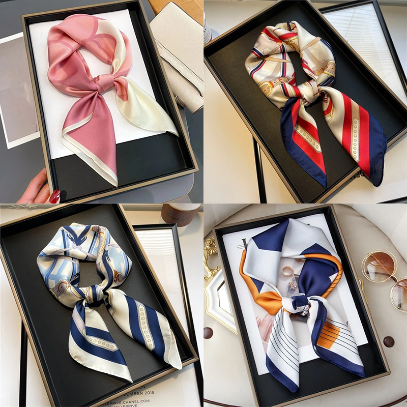 Khăn lụa đa chức năng vuông 70 * 70cm Trang trí thời trang A102