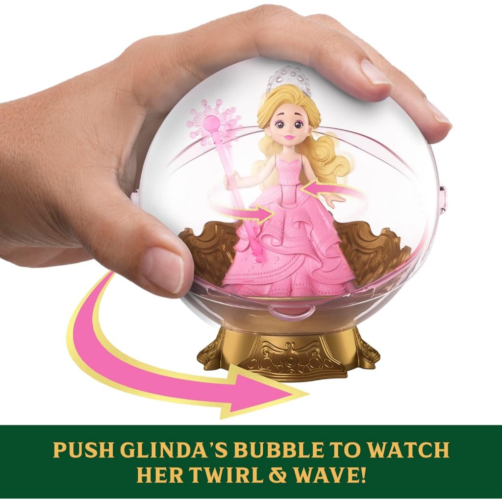 Bộ đồ chơi bong bóng nổi của Mattel Universal Pictures 'Wicked Glinda với xe & búp bê nhỏ Glinda trong cái nhìn đặc trưng, lấy cảm hứng từ bộ phim