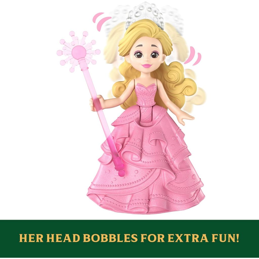 Bộ đồ chơi bong bóng nổi của Mattel Universal Pictures 'Wicked Glinda với xe & búp bê nhỏ Glinda trong cái nhìn đặc trưng, lấy cảm hứng từ bộ phim
