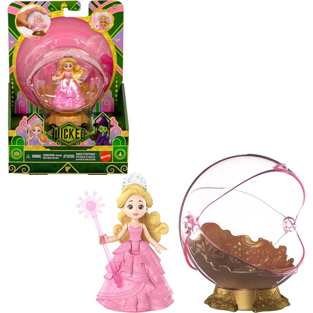 Bộ đồ chơi bong bóng nổi của Mattel Universal Pictures 'Wicked Glinda với xe & búp bê nhỏ Glinda trong cái nhìn đặc trưng, lấy cảm hứng từ bộ phim