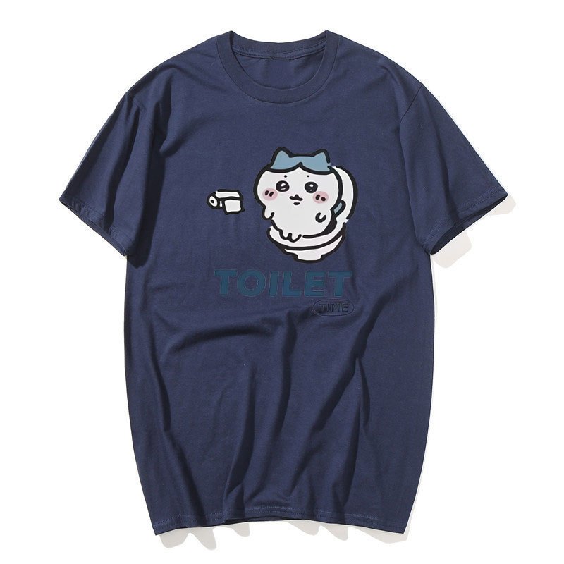 HACHIWARE Áo Thun Cotton Tee Tay Ngắn Cổ Tròn Cho Nam - Thiết Kế Vệ Sinh Bô Chiikawa Usagi và Meme Tuyệt Vời