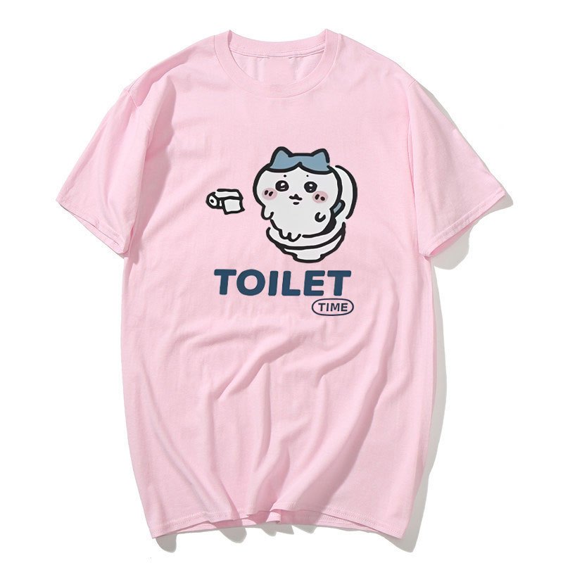 HACHIWARE Áo Thun Cotton Tee Tay Ngắn Cổ Tròn Cho Nam - Thiết Kế Vệ Sinh Bô Chiikawa Usagi và Meme Tuyệt Vời