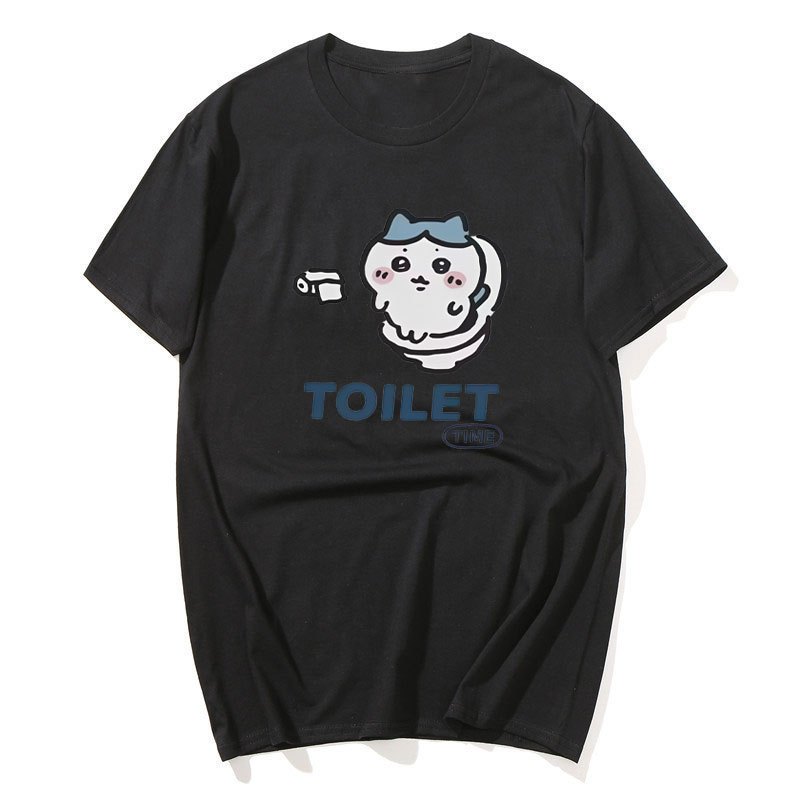 HACHIWARE Áo Thun Cotton Tee Tay Ngắn Cổ Tròn Cho Nam - Thiết Kế Vệ Sinh Bô Chiikawa Usagi và Meme Tuyệt Vời
