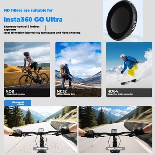 Dành Cho Insta360 GO Ultra Siêu Quang Kính Lọc ND Lọc CPL Phân Cực Lọc Màu Đen Mềm Lọc Chống Mạnh UV Lọc Chống Thấm Nước Floter Phụ Kiện Camera