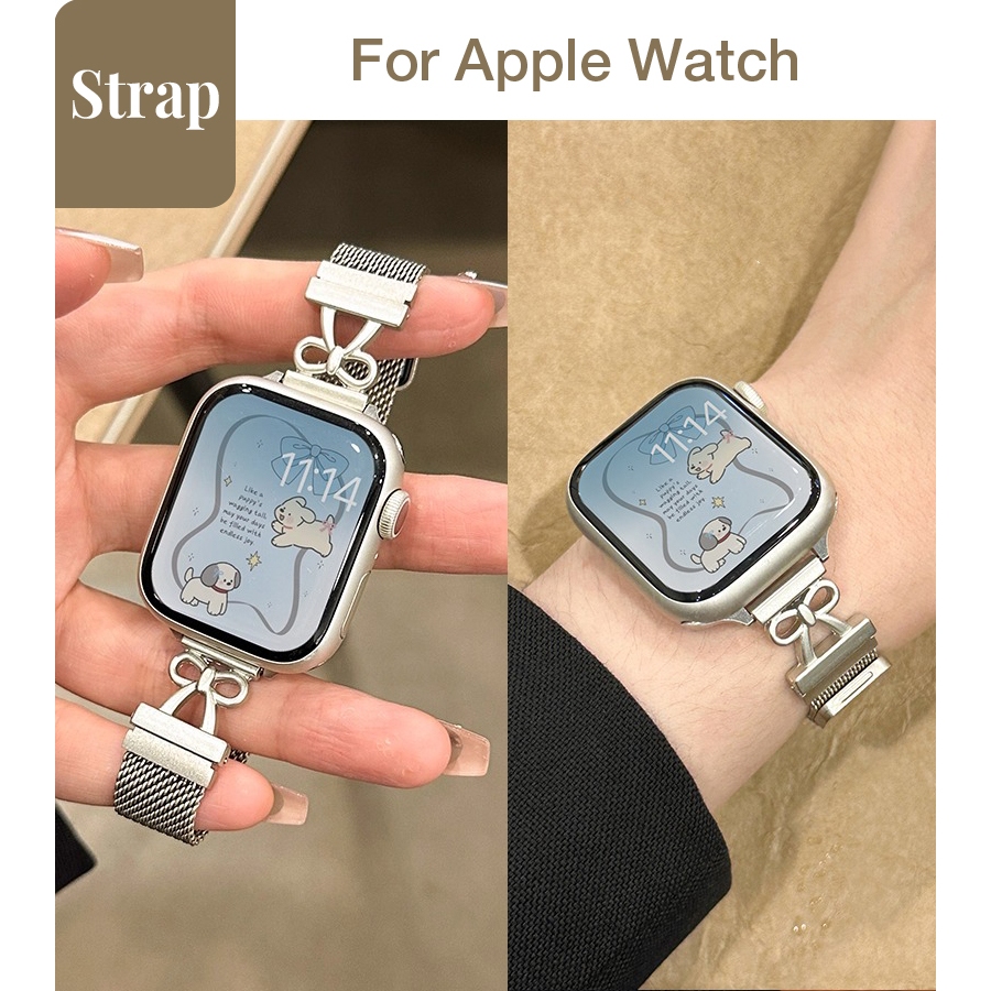 Dây đeo chống nước bằng thép không gỉ Milan hình trái tim dành cho Apple Watch S11 SE3 Ultra3 S10 S9 S8 SE S7 S6 Ultra 49mm 46mm 40mm 44mm 41mm 45mm Iwatch Band