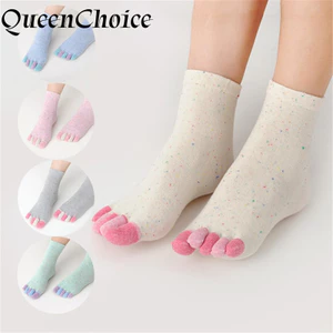3 Đôi Tất Cotton Năm Ngón Chân Thời Trang 5 Ngón Chân Thoáng Khí Đến Mắt Cá Chân