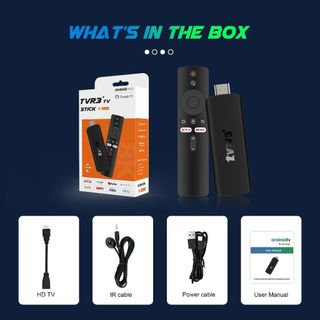 TVR3 + Android 14 Mini Smart TV Stick Giao diện UI hệ thống kép Rockchip RK3518 Chip 2GB 16GB HD 8K HDR10 + Wifi 6 TV Stick