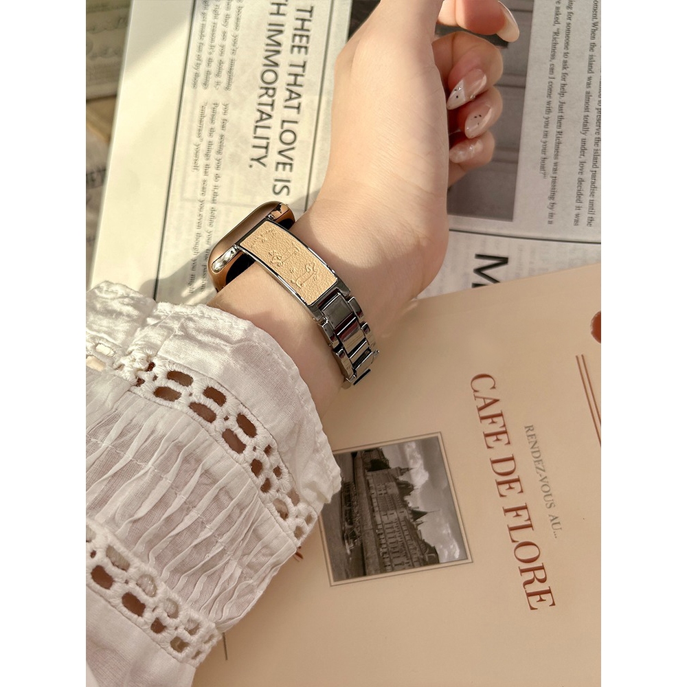 Dây đeo da kim loại Dachshund Patch dành cho nữ Thích hợp cho Apple Watch S11 SE3 Ultra3 S10 S9 S8 SE S7 S6 Ultra 49mm 46mm 42mm 40mm 44mm 41mm 45mm Dây đeo cổ tay