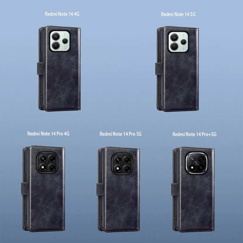 Ốp Ví Cho Redmi Note 14 Có Hộp Đựng Thẻ Da Lật Từ Tính Bảo Vệ Note14 4G Vỏ Điện Thoại Xiaomi Redmi Note 14 5G