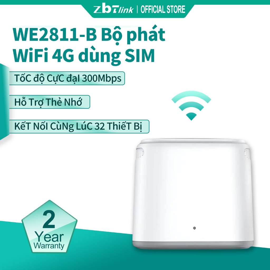 Bộ định tuyến 4G tín hiệu mạnh ZBTlink với thẻ SIM 300Mbps 4G modem 2 ...