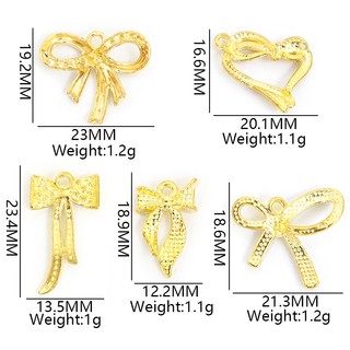 10 Chiếc ins Phong Cách Thanh Lịch / Dễ Thương / Ngọt Ngào Nơ Quyến Rũ Với Thạch Anh Sáng Bóng, Chuỗi Xương Đòn Thời Trang Vòng Cổ Bông Tai Vòng Tay DIY 5 Phong Cách Nơ Kết Cấu Kim Loại Mặt Dây Chuyền