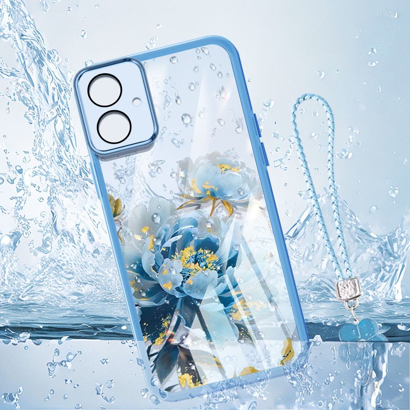 YBD Trong Suốt Ốp Lưng Điện Thoại Samsung Galaxy A07 A06 A03 A04 A04E M04 F04 M13 A05 M05 F05 M06 F06 M07 F07 A03 Core A04 Core A032F Nhiều Màu Sắc Phong Cách Trung Hoa Hoa Mẫu Đơn Lỗ Chính Xác Prot