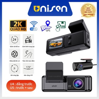 Unisen U4U5 Camera hành trình ô tô Tầm nhìn ban đêm siêu rõ nét HD 2K Cảm biến trọng lực