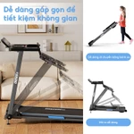 Máy chạy bộ OneTwoFit 2.5HP gấp gọn, màn hình LED, loa Bluetooth, chịu tải 120kg — ảnh 6