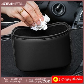 SEAMETAL Cửa Ô Tô Hộp Bảo Quản Da PU Tự Động Ghế Treo Lại Cốc Đựng Rác Có Thể Đa Năng Lưu Trữ Ô Tô Bỏ Túi Người Tổ Chức