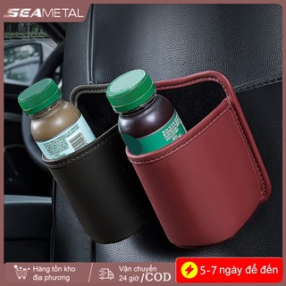 SEAMETAL Cửa Ô Tô Hộp Bảo Quản Da PU Tự Động Ghế Treo Lại Cốc Đựng Rác Có Thể Đa Năng Lưu Trữ Ô Tô Bỏ Túi Người Tổ Chức