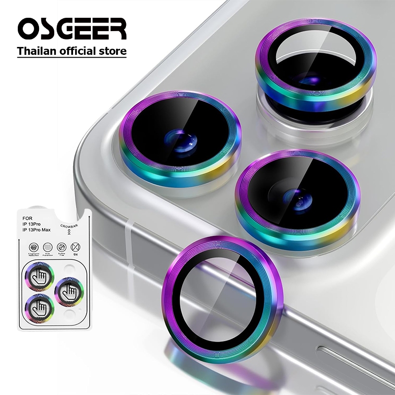 OSGEER Độ bền tối ưu 9H + Kính cường lực cho iPhone 17 air 11 12 13 14 15 16 16e pro max Bảo vệ ống kính máy ảnh [1: 1 Invisible Fit & Ultra Clarity] Bảo vệ máy ảnh