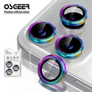 OSGEER Độ bền tối ưu 9H + Kính cường lực cho iPhone 17 air 11 12 13 14 15 16 16e pro max Bảo vệ ống kính máy ảnh [1: 1 Invisible Fit & Ultra Clarity] Bảo vệ máy ảnh