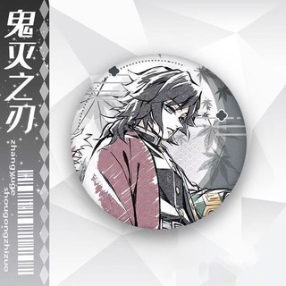 Anime Demon Slayer Kamado Tanjirou Tomioka Giyuu Sabito Huy Hiệu Nút Trâm Cài Chân Cosplay Bộ Sưu Tập Đồ Chơi Túi Trang Trí Quà Tặng
