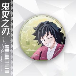 Anime Demon Slayer Kamado Tanjirou Tomioka Giyuu Sabito Huy Hiệu Nút Trâm Cài Chân Cosplay Bộ Sưu Tập Đồ Chơi Túi Trang Trí Quà Tặng