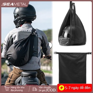 Túi đựng mũ bảo hiểm xe máy vải nylon chống thấm nước, dây rút, nắp bảo vệ, dùng cho full/nửa mũ