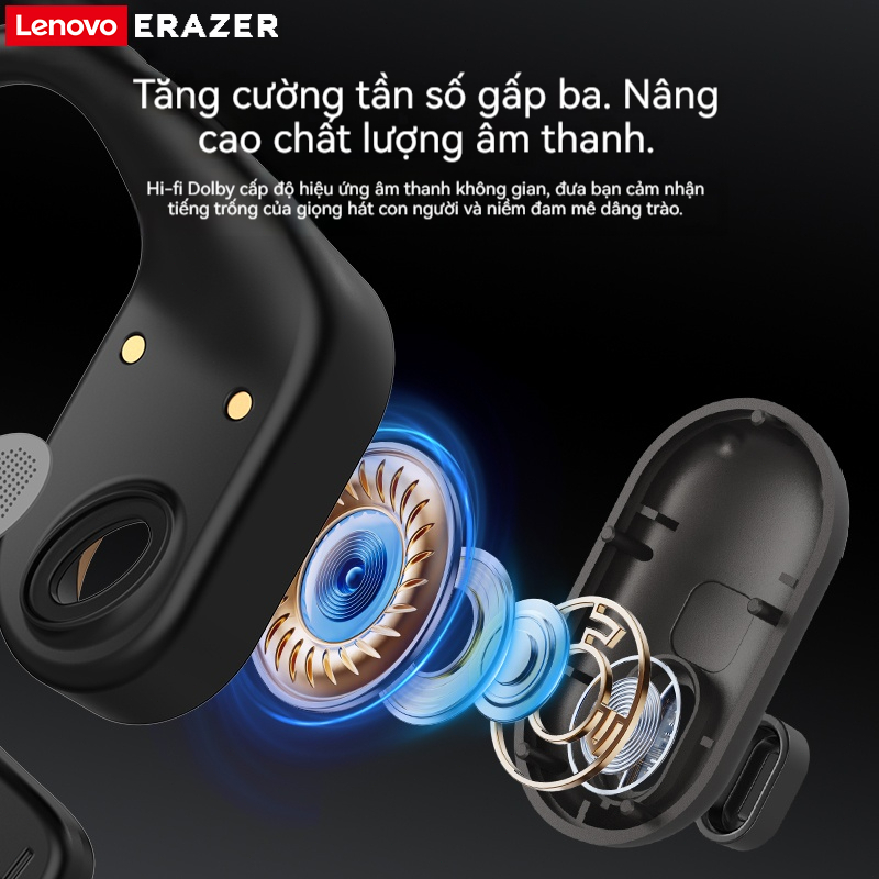 Lenovo ERAZER XF38 Al thông minh dịch thời gian thực Tai nghe không dây Bluetooth 5.4 Có màn hình LED Tai nghe doanh nhân có micrô | BigBuy360 - bigbuy360.vn