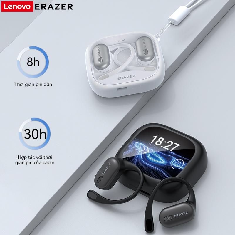 Lenovo ERAZER XF38 Al thông minh dịch thời gian thực Tai nghe không dây Bluetooth 5.4 Có màn hình LED Tai nghe doanh nhân có micrô | BigBuy360 - bigbuy360.vn