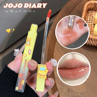 JOJO DIARY Son bóng môi hình gấu - Môi ngậm nước Nhẹ dưỡng ẩm tự nhiên Phong cách Hàn Quốc lâu trôi & chống dính Lip Glaze JJ-092
