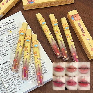 JOJO DIARY Son bóng môi hình gấu - Môi ngậm nước Nhẹ dưỡng ẩm tự nhiên Phong cách Hàn Quốc lâu trôi & chống dính Lip Glaze JJ-092