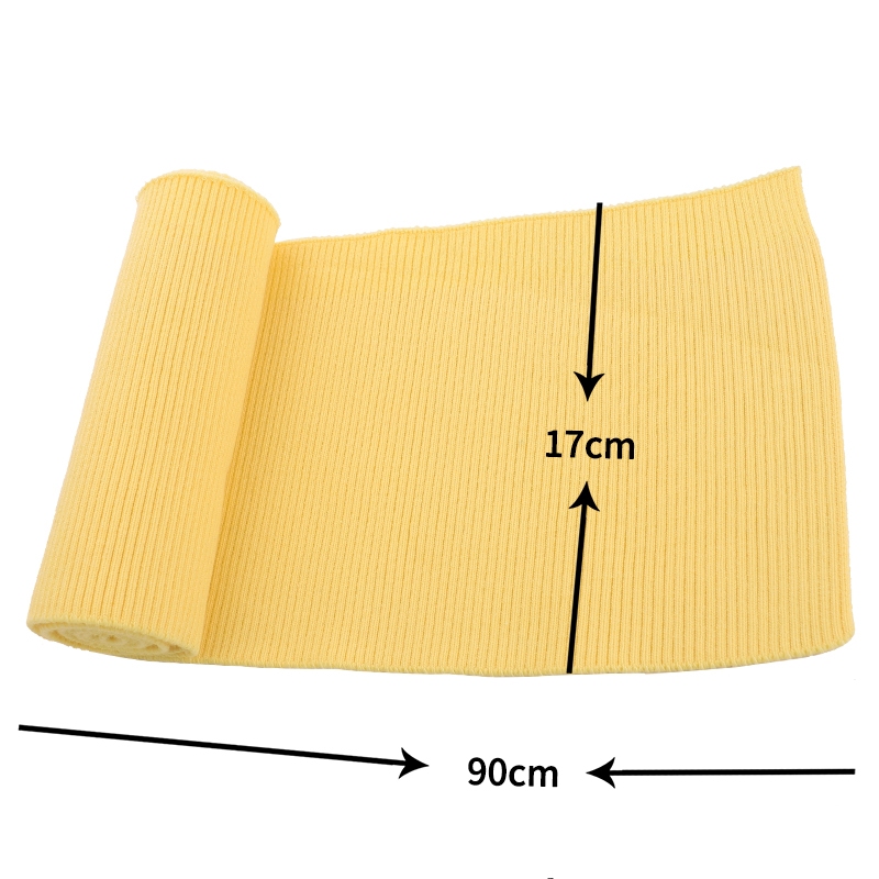 Dệt Kim Cotton Màu Trơn Co Giãn Gân Còng Vải Áo DIY Phụ Kiện Vải Rib Để Làm Còng 16X90cm / chiếc