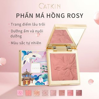 Phấn má hồng CATKIN 10g (Phấn má hồng mặt, Màu sắc tự nhiên, lâu trôi, Phấn má hồng Highlight 2 trong 1)