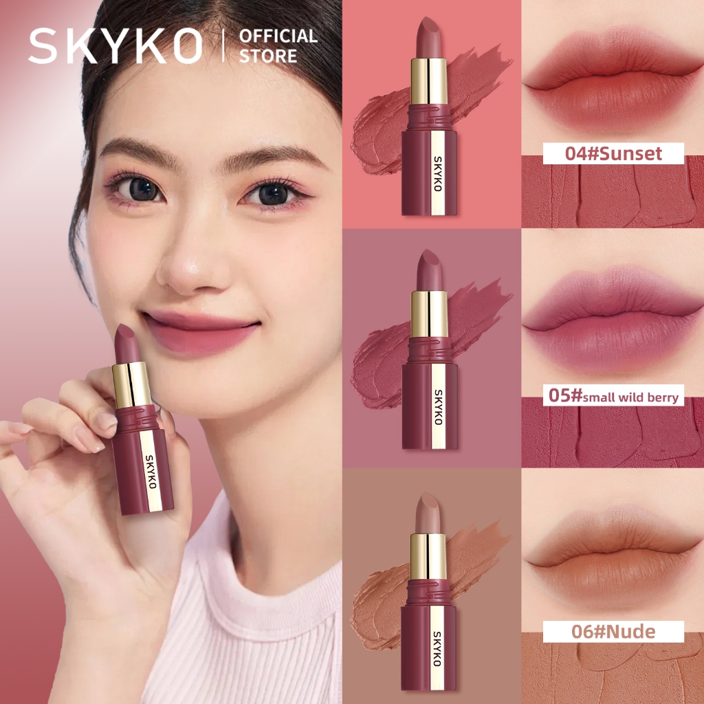 Son Môi SKYKO Matte Son môi chống thấm nước lâu trôi 6 màu