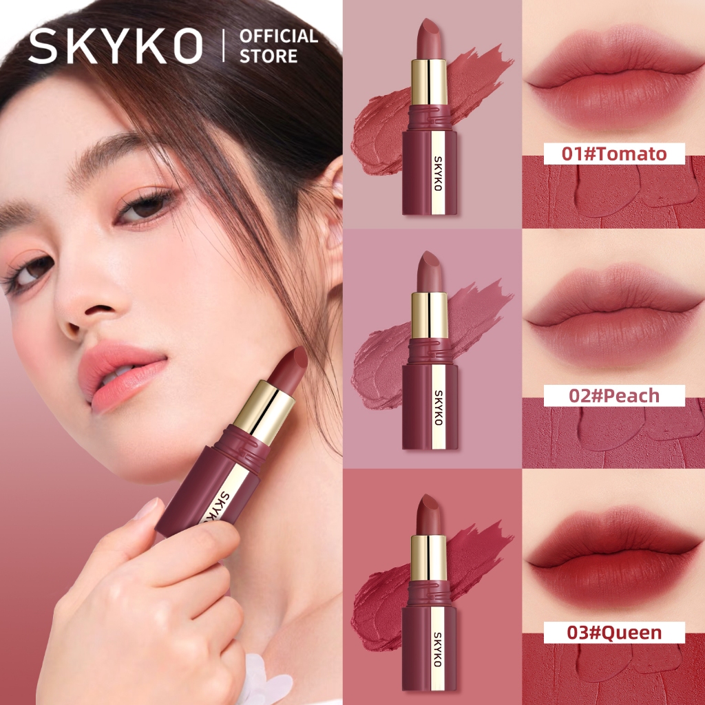 Son Môi SKYKO Matte Son môi chống thấm nước lâu trôi 6 màu