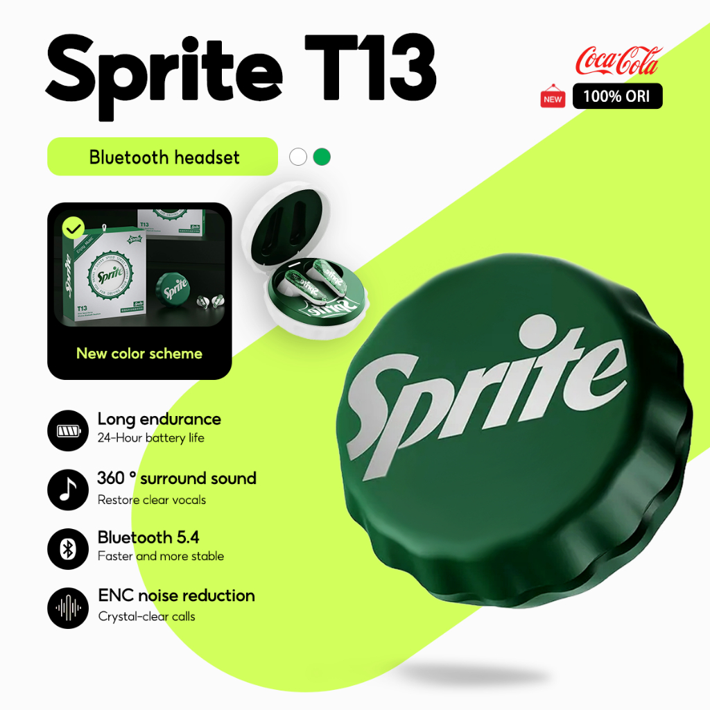 Tai nghe Coca-Cola Sprite T13 True Wireless Bluetooth 5.4 Tai nghe ...