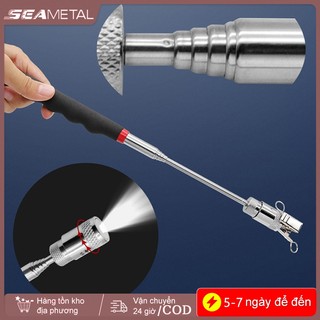 Bộ chọn từ tính bằng kính thiên văn SEAMETAL Bút từ tính cầm tay Mini có đèn để lấy vít Đai ốc Bu lông có thể mở rộng Cần bán Stick