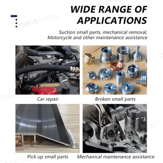 Bộ chọn từ tính bằng kính thiên văn SEAMETAL Bút từ tính cầm tay Mini có đèn để lấy vít Đai ốc Bu lông có thể mở rộng Cần bán Stick