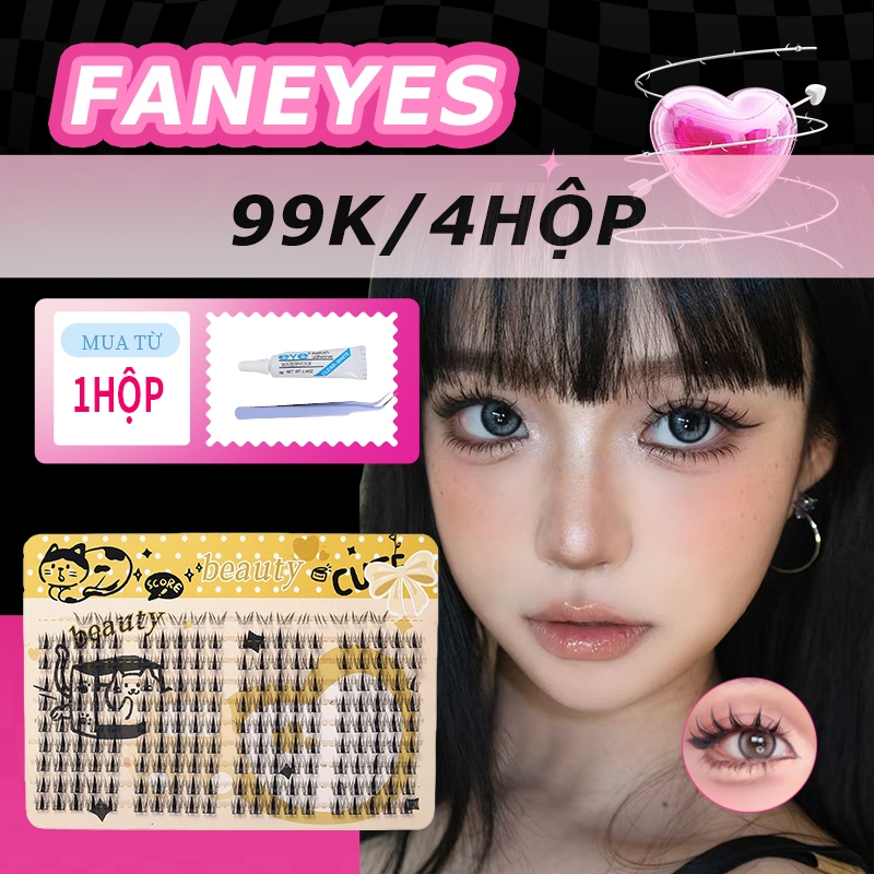 FANEYES Truyện tranh hướng dương Mô phỏng dày Lông mi mi tự nhiên Keo dán sách