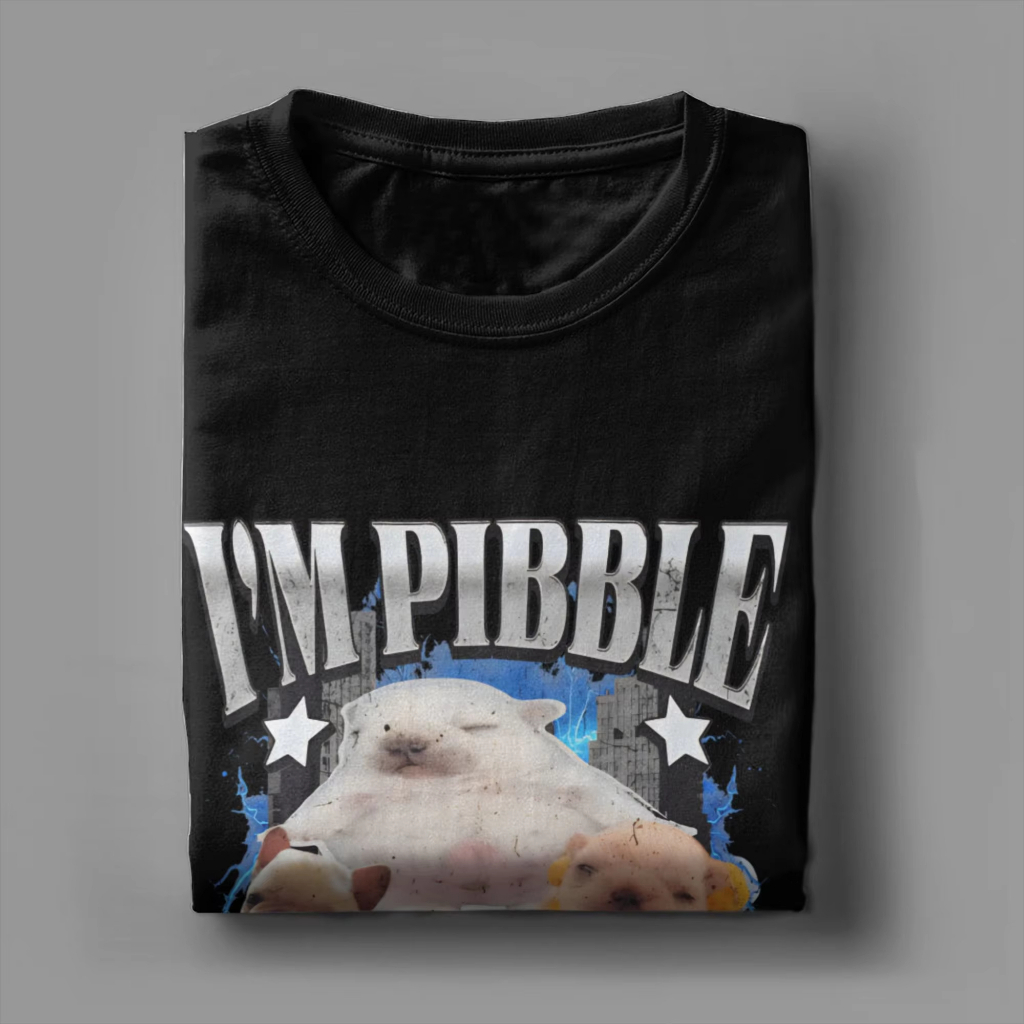 Áo thun bông cotton hình nam và nữ ngộ nghĩnh Wash My Belly - Pibble Merch