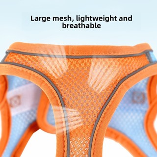 Vest lưới thoáng khí cho chó, áo ngực kèm dây xích đi bộ, đồ dùng thú cưng