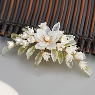 Lược và Mũ Hanfu Phong Cách Cổ Xưa Retrô, Thích Hợp Cho Trang Phục Cổ Tích Hoa Lily Of The Valley