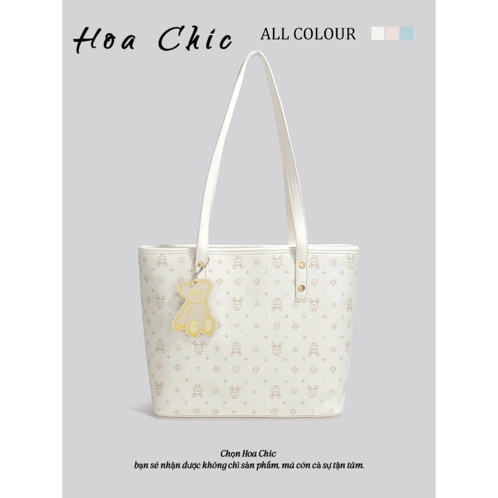 Túi Tote Nữ Dung Tích Lớn In Gấu Dễ Thương Túi Đeo Vai Thời Trang Phong Cách Hàn Quốc Bán Chạy