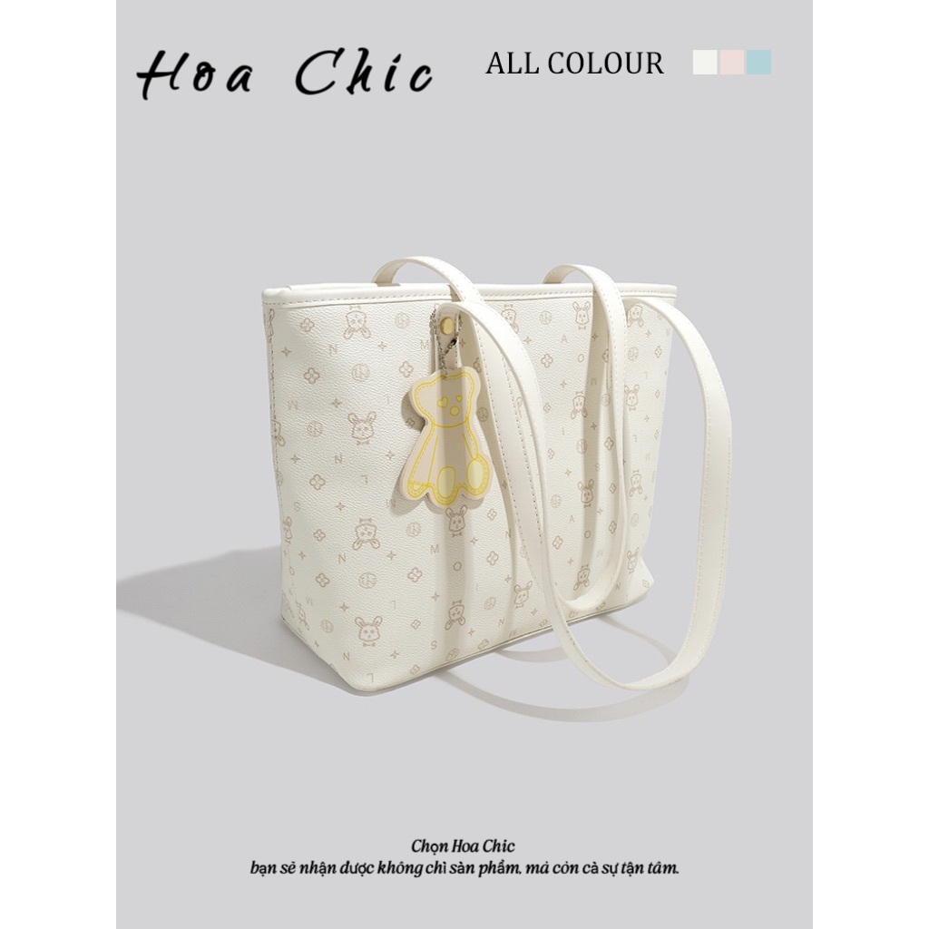 Túi Tote Nữ Dung Tích Lớn In Gấu Dễ Thương Túi Đeo Vai Thời Trang Phong Cách Hàn Quốc Bán Chạy