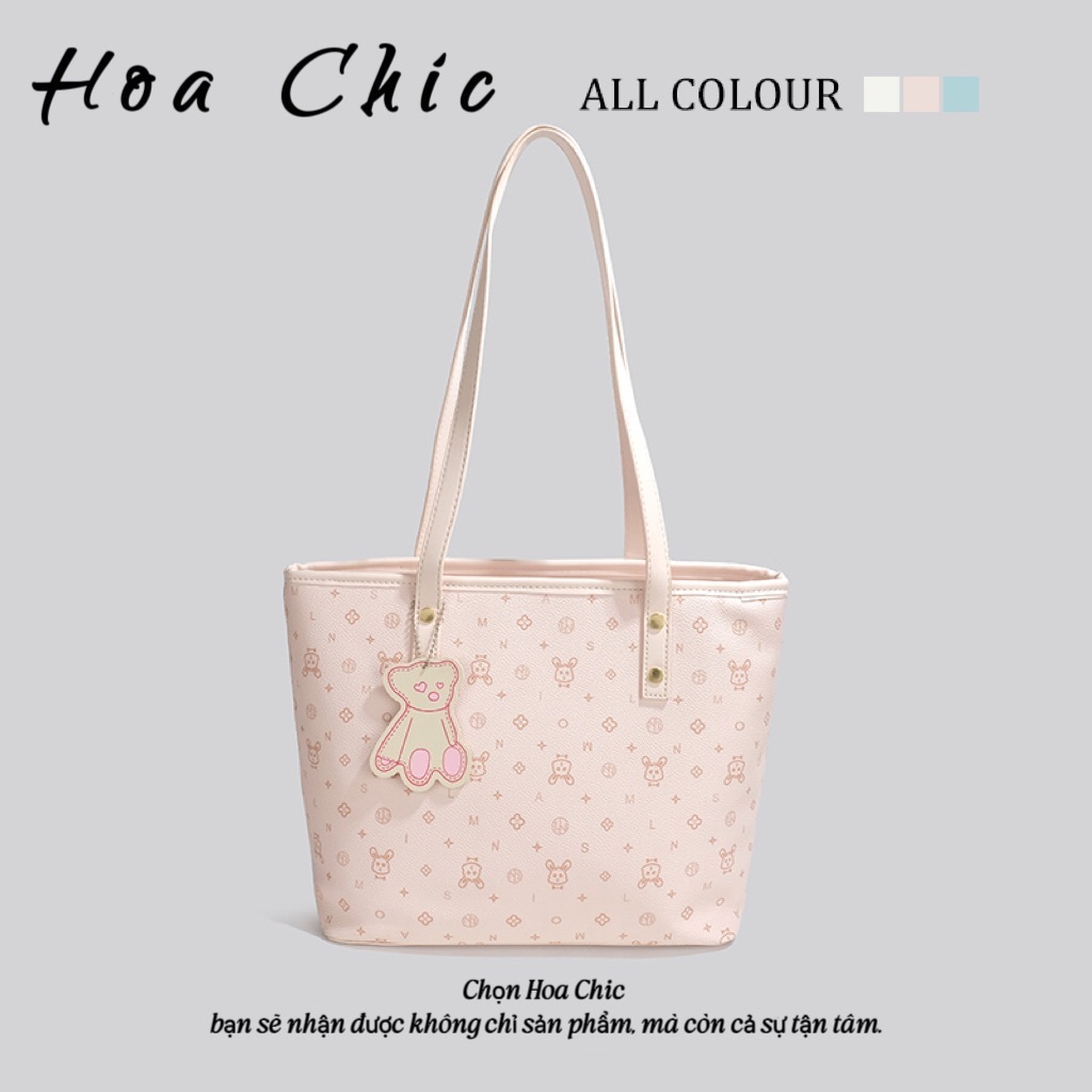 Túi Tote Nữ Dung Tích Lớn In Gấu Dễ Thương Túi Đeo Vai Thời Trang Phong Cách Hàn Quốc Bán Chạy