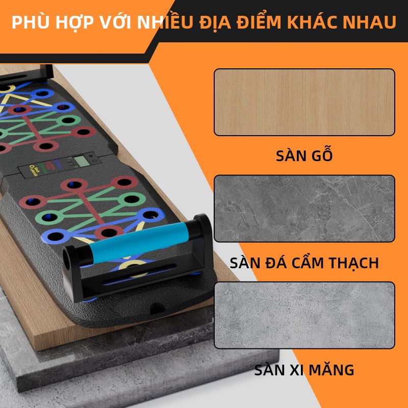FUYOGI Push Up Board có thể gập lại, màn hình LCD đếm số lần tập - Thiết bị tập luyện tại nhà chuyên nghiệp
