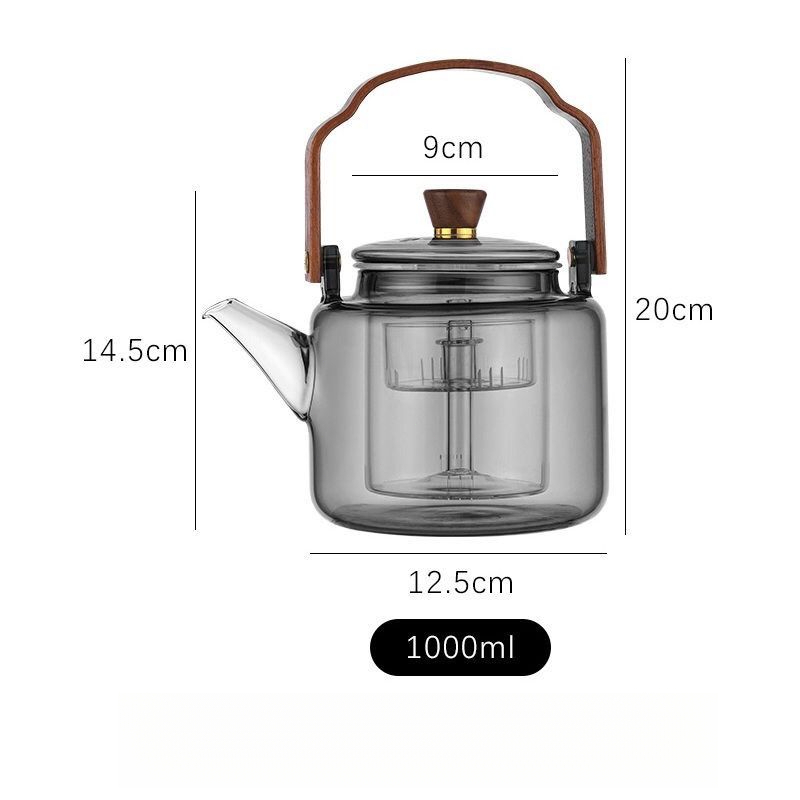 1.000Ml Chịu Nhiệt Độ Cao Dung Tích Lớn Ấm Trà Ấm Trà Tách Nước Thủy Tinh Nồi Di Động