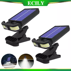 Đèn kẹp năng lượng mặt trời di động ECILY, Đèn cầu thang trang trí chống nước phong cảnh 40LED, Đèn cảm biến cơ thể con người ngoài trời treo tường năng lượng mặt trời