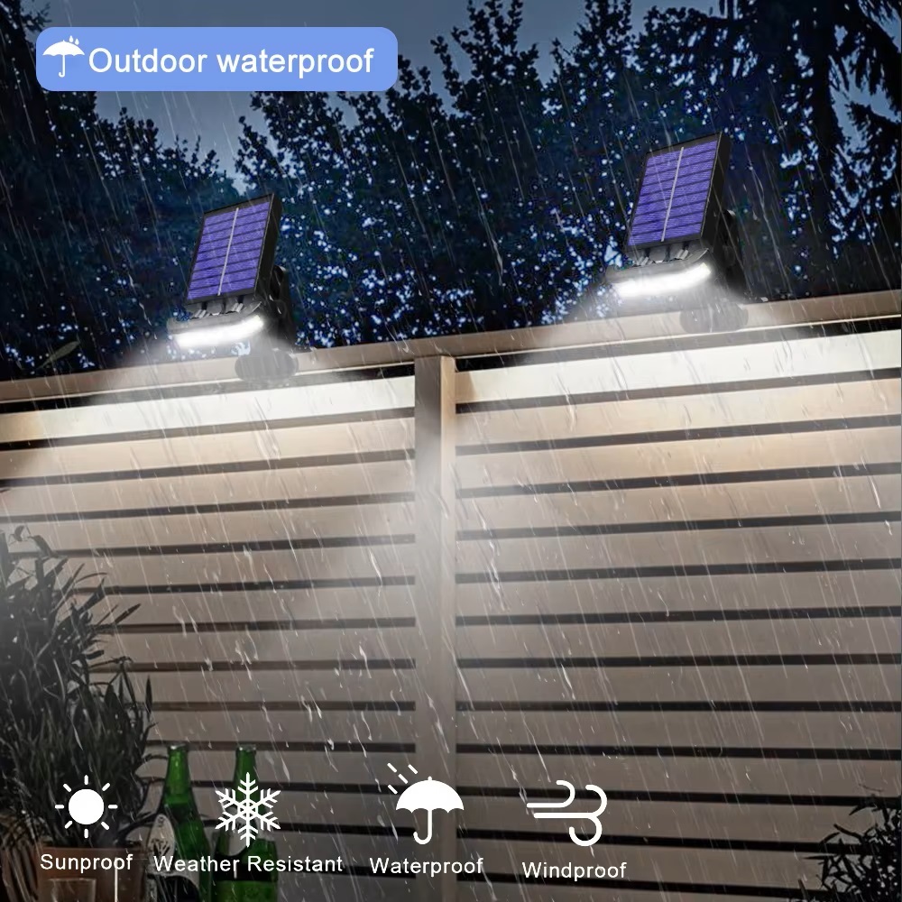 Đèn kẹp năng lượng mặt trời di động ECILY, Đèn cầu thang trang trí chống nước phong cảnh 40LED, Đèn cảm biến cơ thể con người ngoài trời treo tường năng lượng mặt trời
