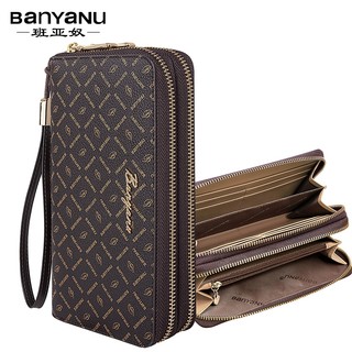 Thời Trang Mới Retro Ví Dài Nữ Ly Hợp Dung Tích Lớn Hai Lớp Dây Kéo