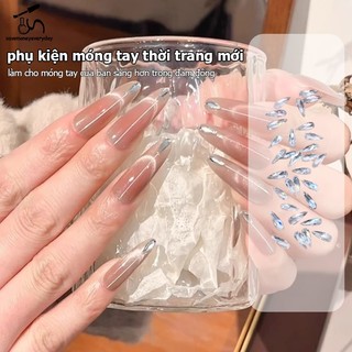 [savemoneyeveryday] 100 Chiếc Mắt Ngựa Siêu Mỏng Zircon Móng Tay Nghệ Thuật Kim Cương Giả Trong Suốt Hình Giọt Nước Đá Flatback Đá Quý 3D Trang Trí Móng Tay [vn]